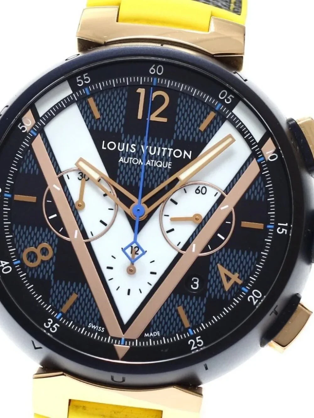 LOUIS VUITTON Tambour Damier Cobalt Automatic Men's Watch